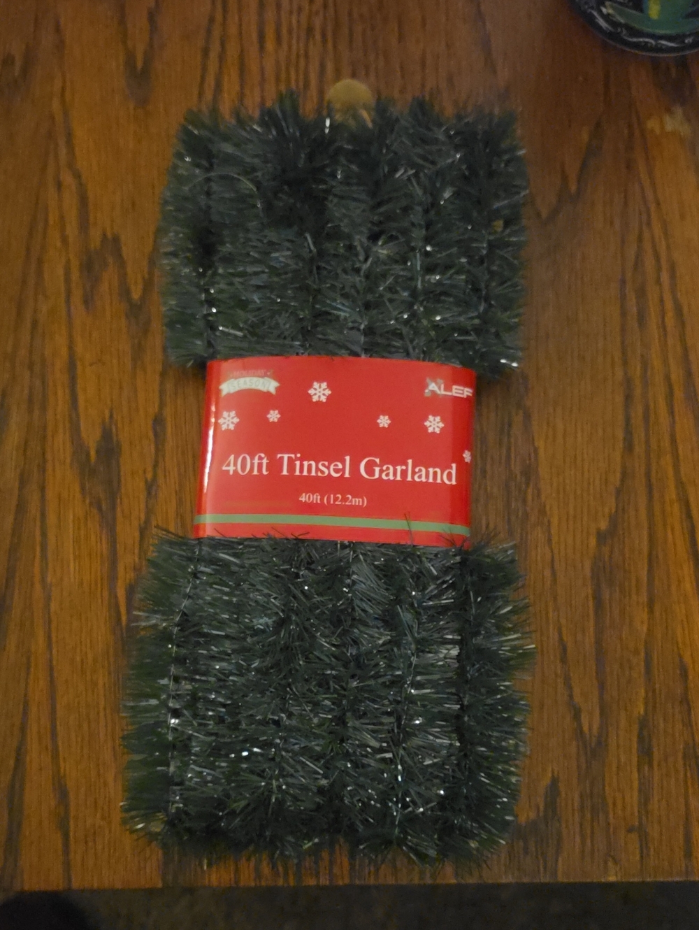 40ft Green Tinsel Garland - Holiday Decor